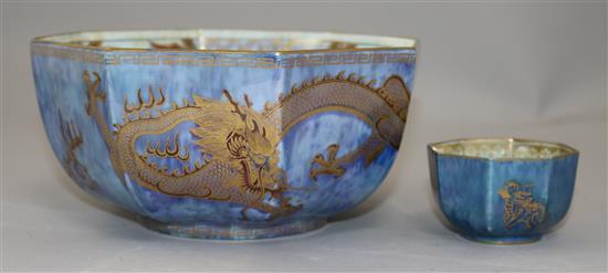 A Daisy Makeig Jones dragon bowl, similar bowl & a book